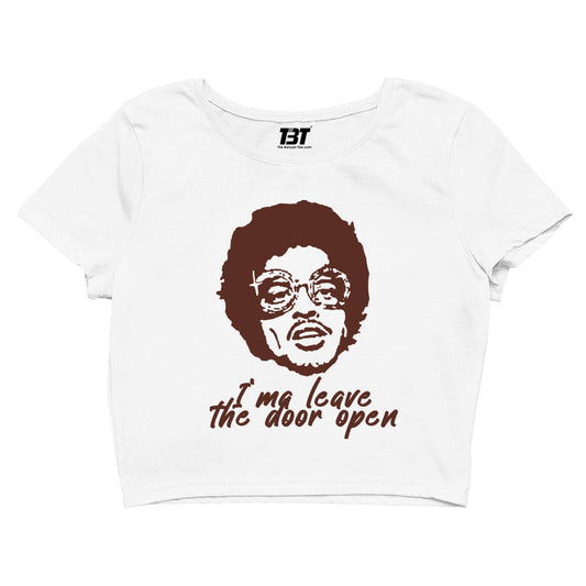 bruno mars leave the door open crop top music band buy online india the banyan tee tbt men women girls boys unisex white