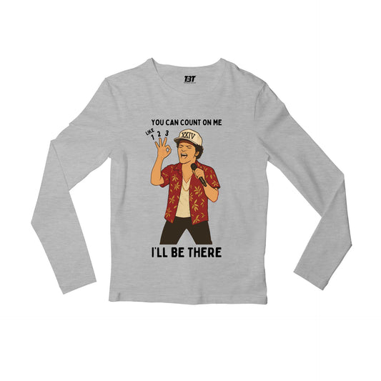 bruno mars count on me full sleeves long sleeves music band buy online india the banyan tee tbt men women girls boys unisex gray