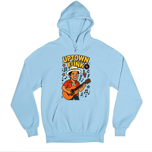 bruno mars uptown funk hoodie hooded sweatshirt winterwear music band buy online india the banyan tee tbt men women girls boys unisex baby blue