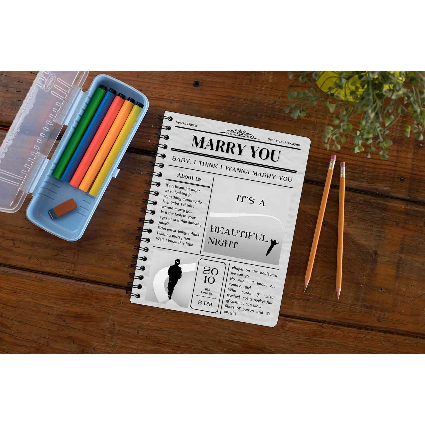 bruno mars marry you notebook notepad diary buy online india the banyan tee tbt unruled