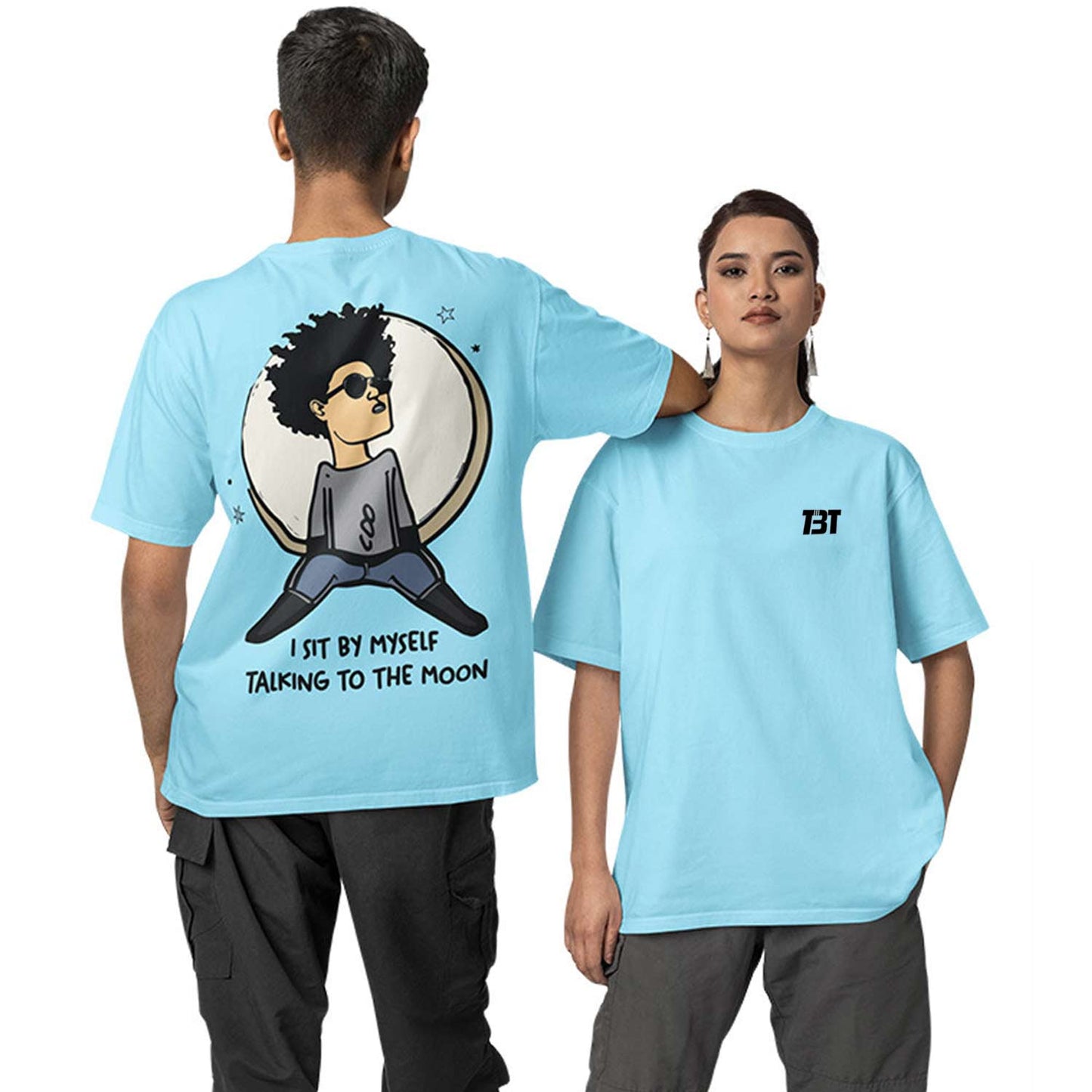 Oversized T shirt - Talking To The Moon