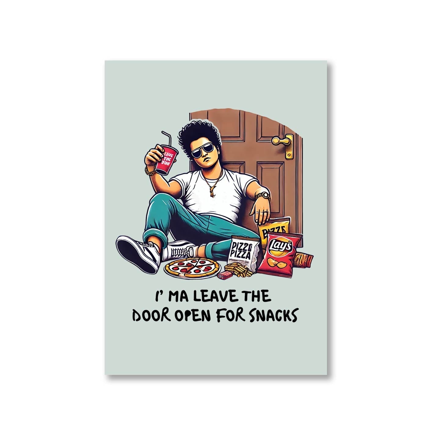 bruno mars door open poster wall art buy online india the banyan tee tbt a4