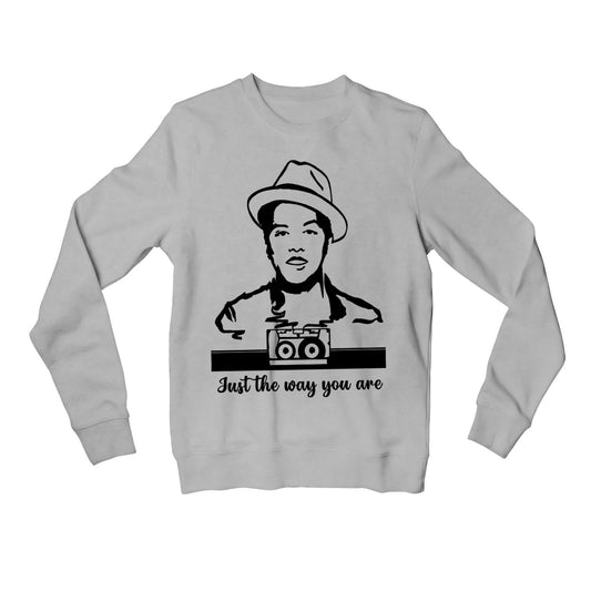 bruno mars just the way you are sweatshirt upper winterwear music band buy online india the banyan tee tbt men women girls boys unisex gray