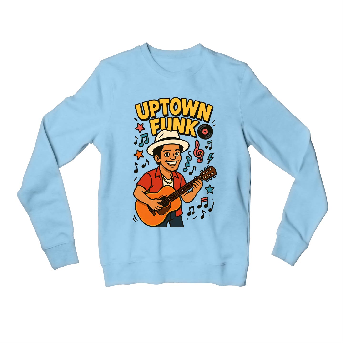 bruno mars uptown funk sweatshirt upper winterwear music band buy online india the banyan tee tbt men women girls boys unisex baby blue