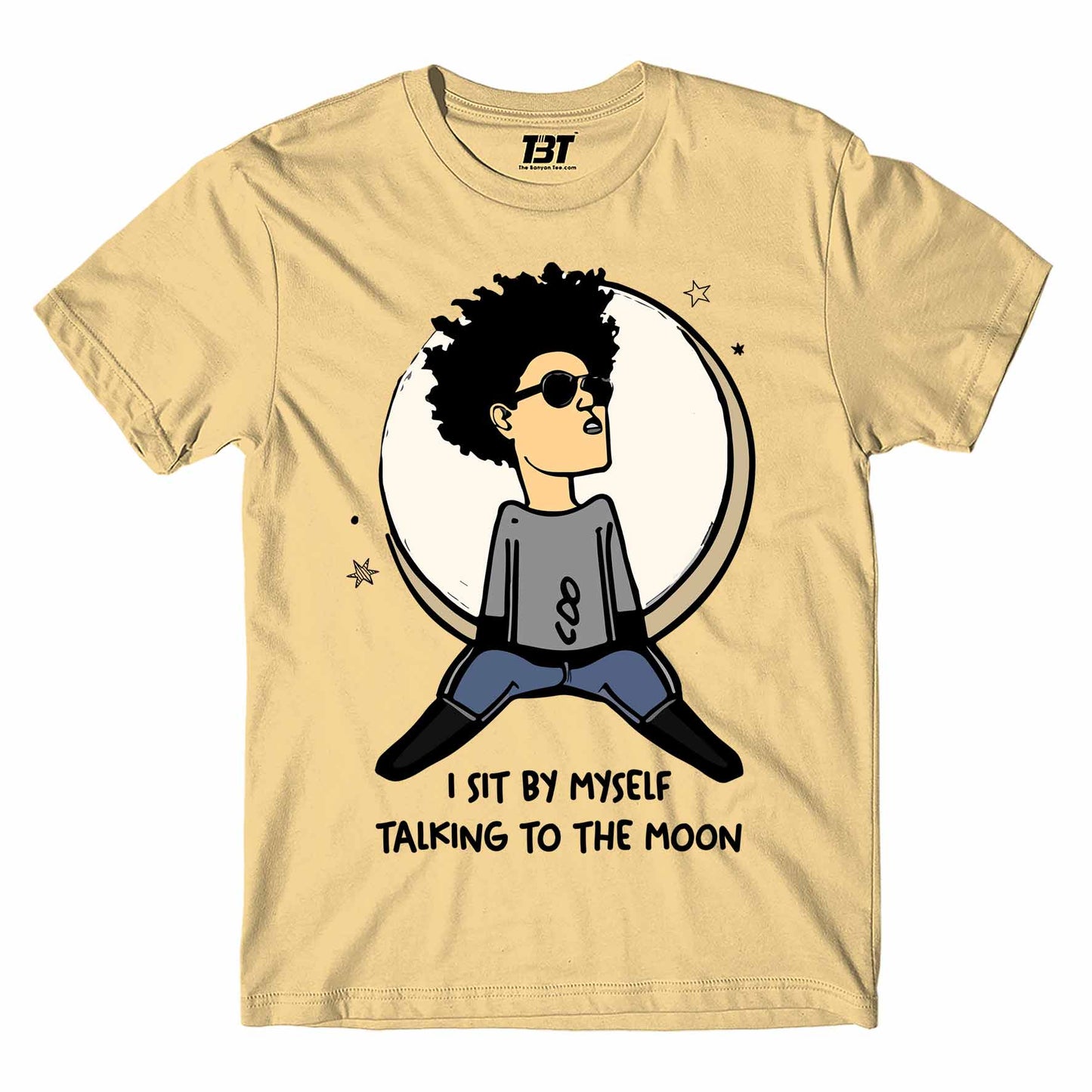 bruno mars talking to the moon t-shirt music band buy online india the banyan tee tbt men women girls boys unisex beige