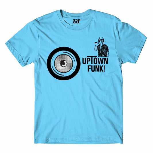 bruno mars uptown funk t-shirt music band buy online india the banyan tee tbt men women girls boys unisex sky blue