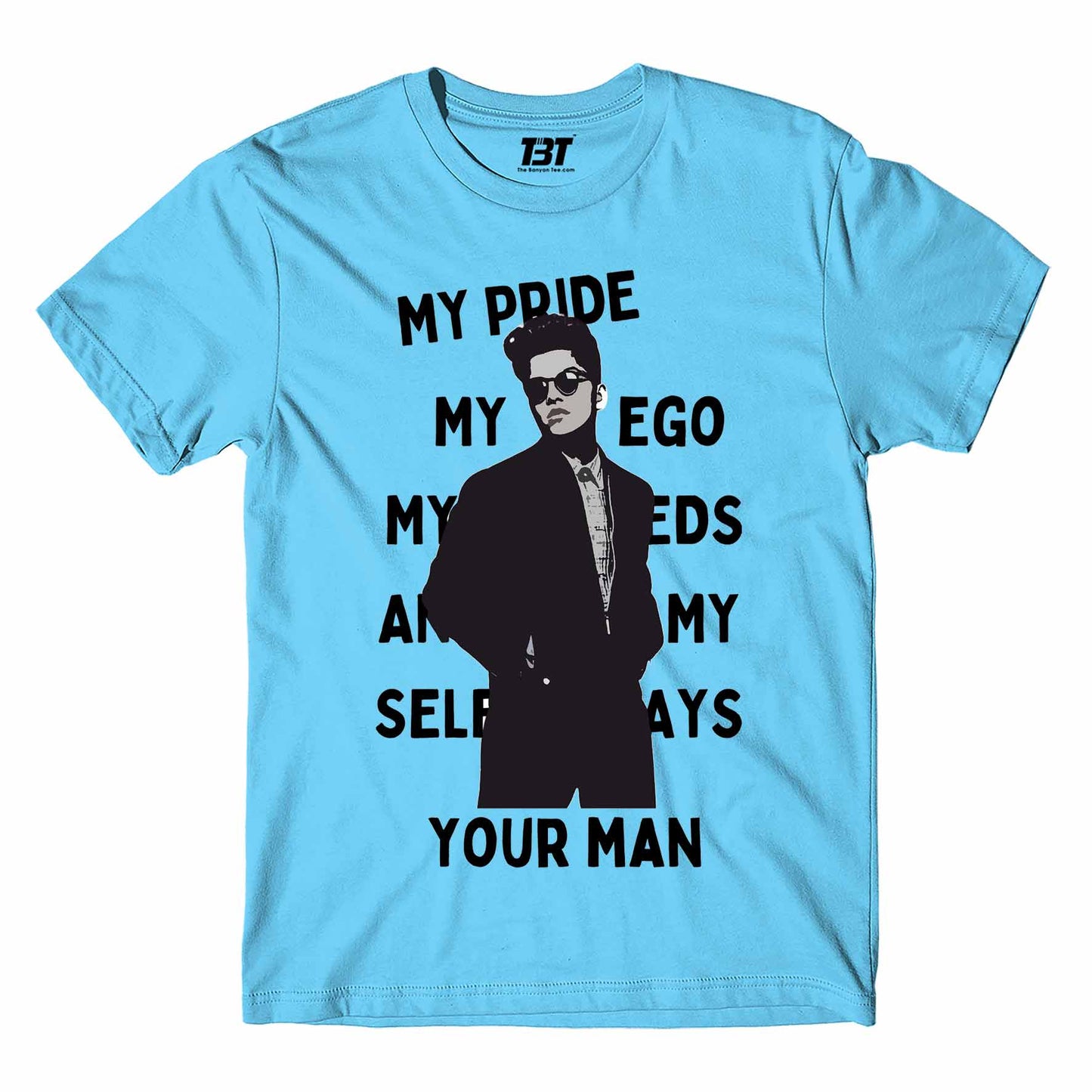 bruno mars when i was your man t-shirt music band buy online india the banyan tee tbt men women girls boys unisex Sky Blue