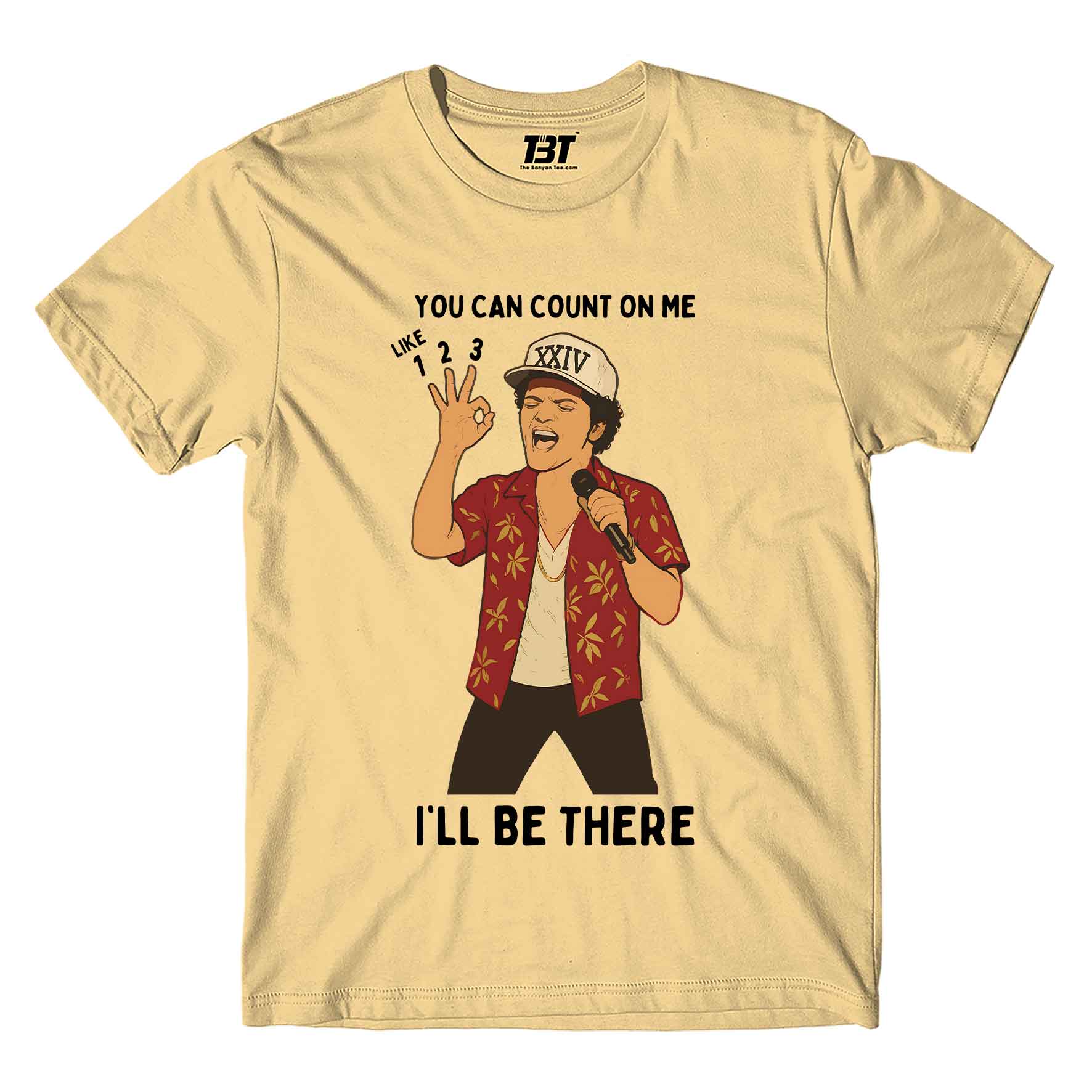 bruno mars count on me t-shirt music band buy online india the banyan tee tbt men women girls boys unisex beige