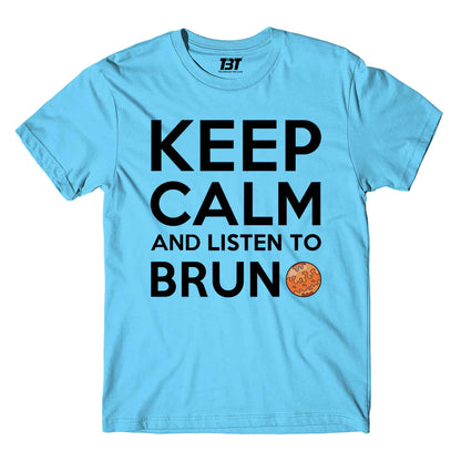 bruno mars keep calm t-shirt music band buy online india the banyan tee tbt men women girls boys unisex Sky Blue