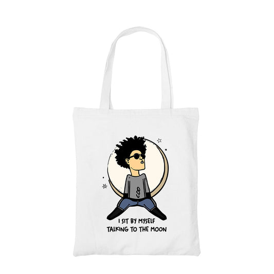 bruno mars talking to the moon tote bag hand printed cotton women men unisex