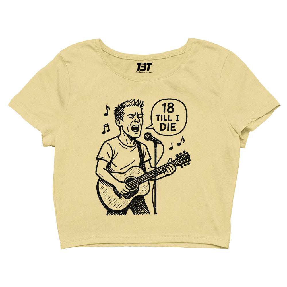 bryan adams 18 till i die crop top music band buy online india the banyan tee tbt men women girls boys unisex Beige