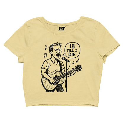 bryan adams 18 till i die crop top music band buy online india the banyan tee tbt men women girls boys unisex Beige