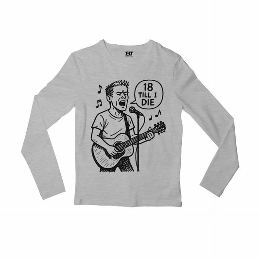 bryan adams 18 till i die full sleeves long sleeves music band buy online india the banyan tee tbt men women girls boys unisex gray