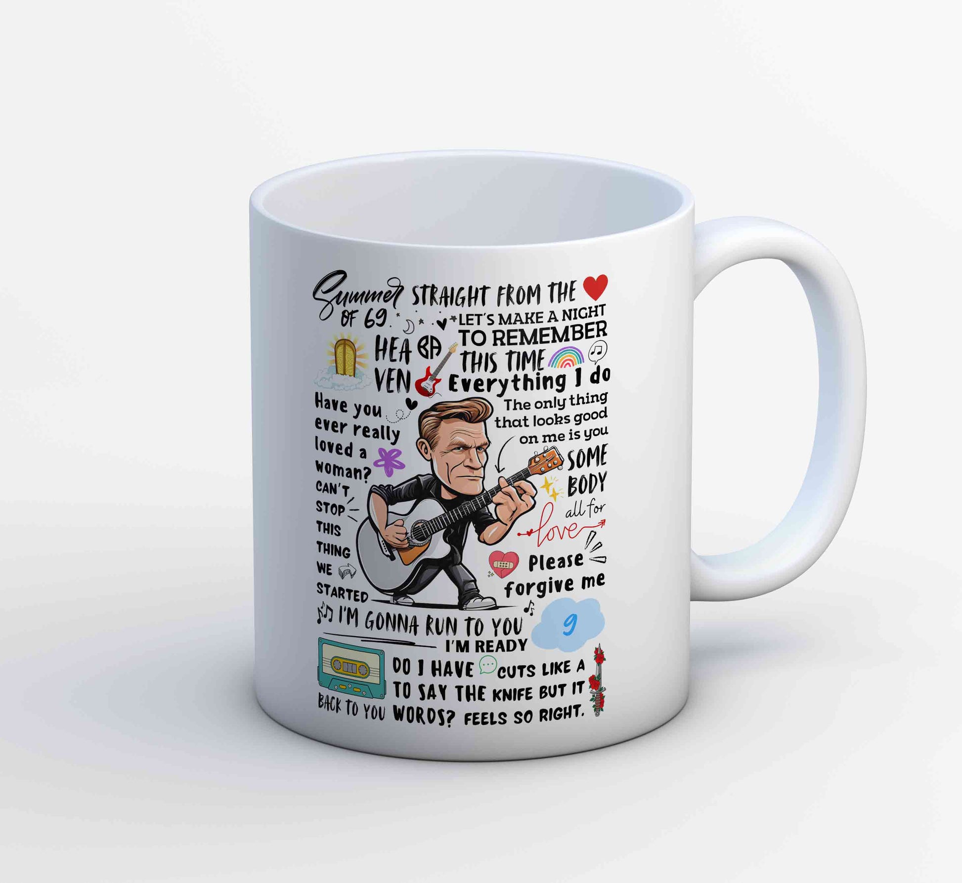 bryan adams everything i doodle mug coffee ceramic music band buy online india the banyan tee tbt men women girls boys unisex  