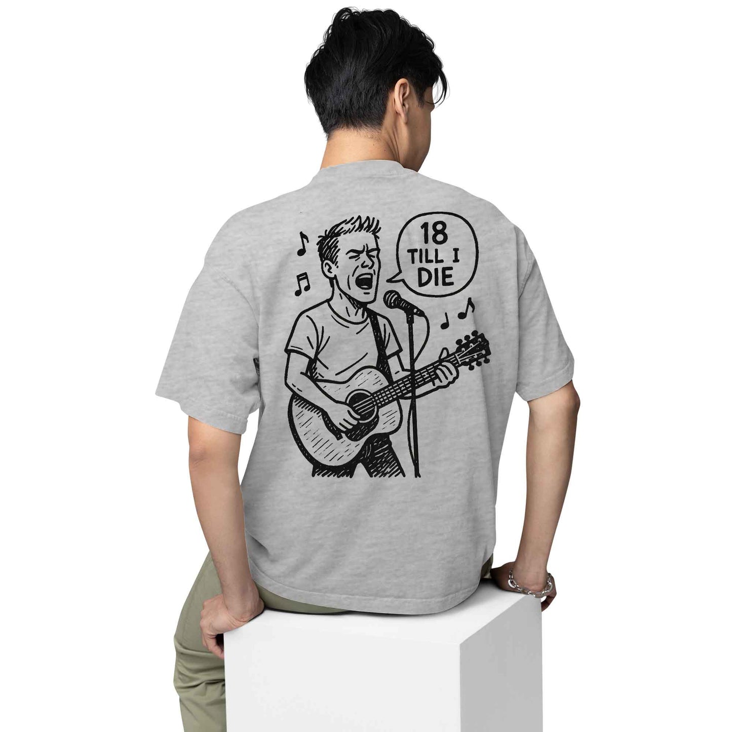 bryan adams oversized t shirt - 18 till i die music t-shirt grey buy online india the banyan tee tbt men women girls boys unisex