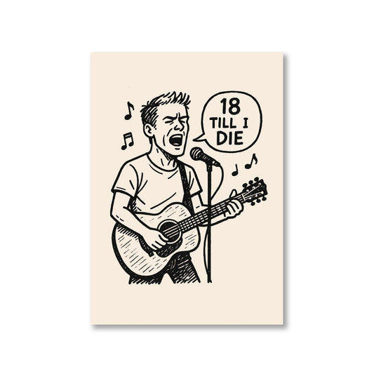 bryan adams 18 till i die poster wall art buy online india the banyan tee tbt a4