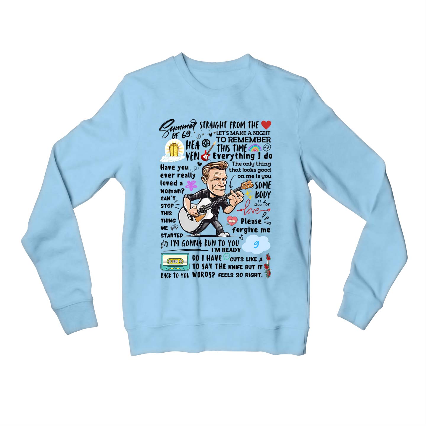 bryan adams everything i doodle sweatshirt upper winterwear music band buy online india the banyan tee tbt men women girls boys unisex baby blue 