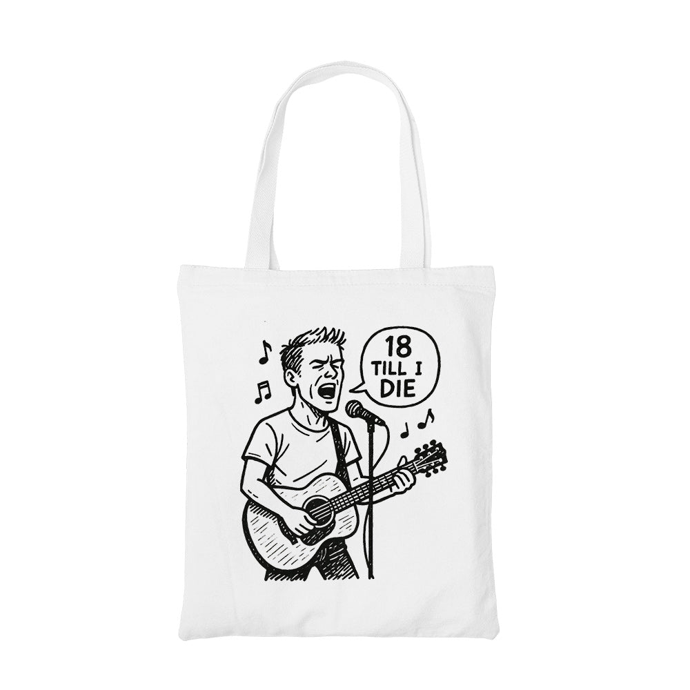 bryan adams 18 till i die tote bag cotton printed music band buy online india the banyan tee tbt men women girls boys unisex  