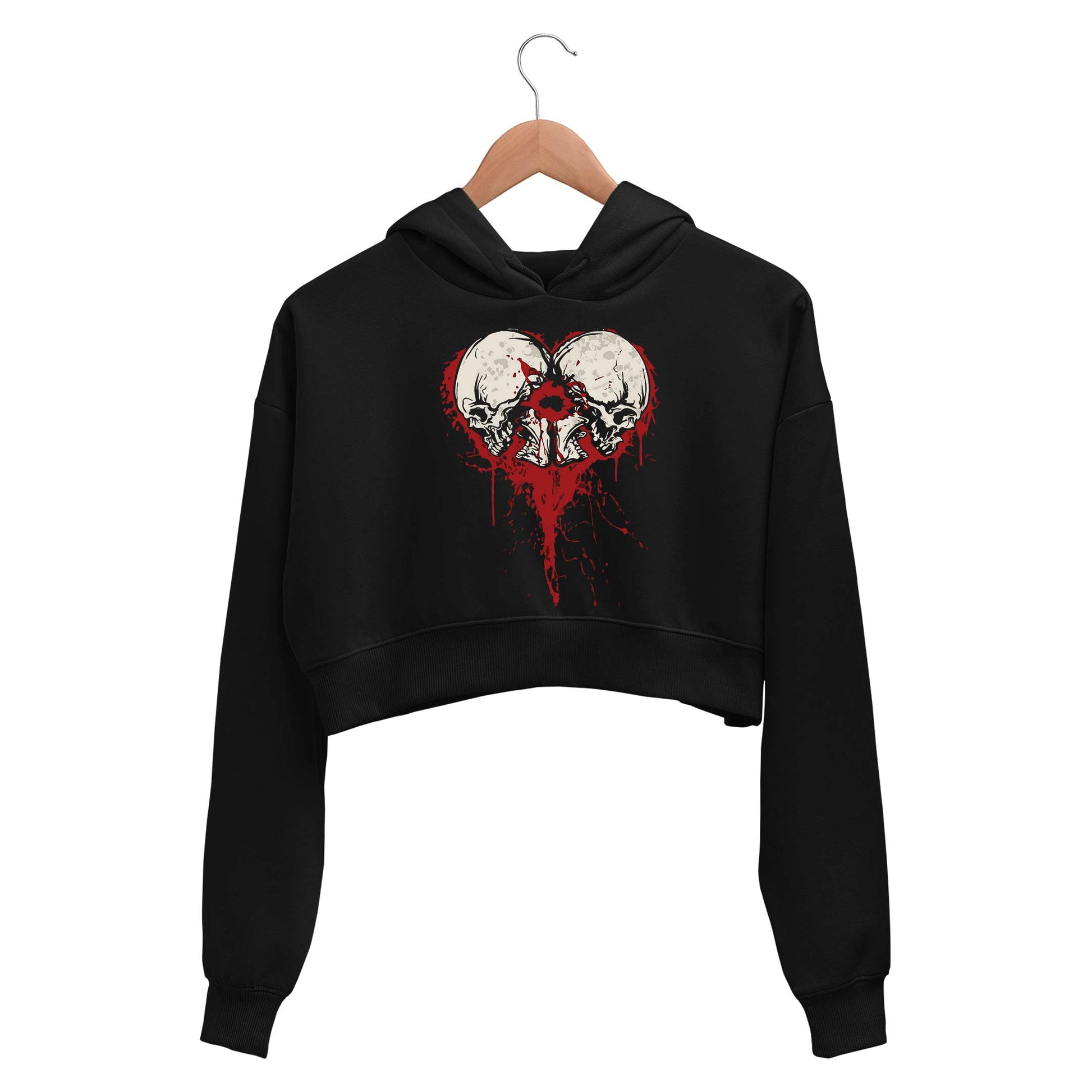 bullet for my valentine bullet heart crop hoodie hooded sweatshirt upper winterwear music band buy online india the banyan tee tbt men women girls boys unisex black