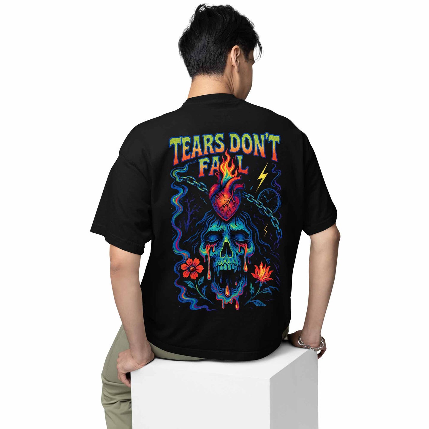 bullet for my valentine oversized t shirt - tears don't fall music t-shirt black buy online india the banyan tee tbt men women girls boys unisex