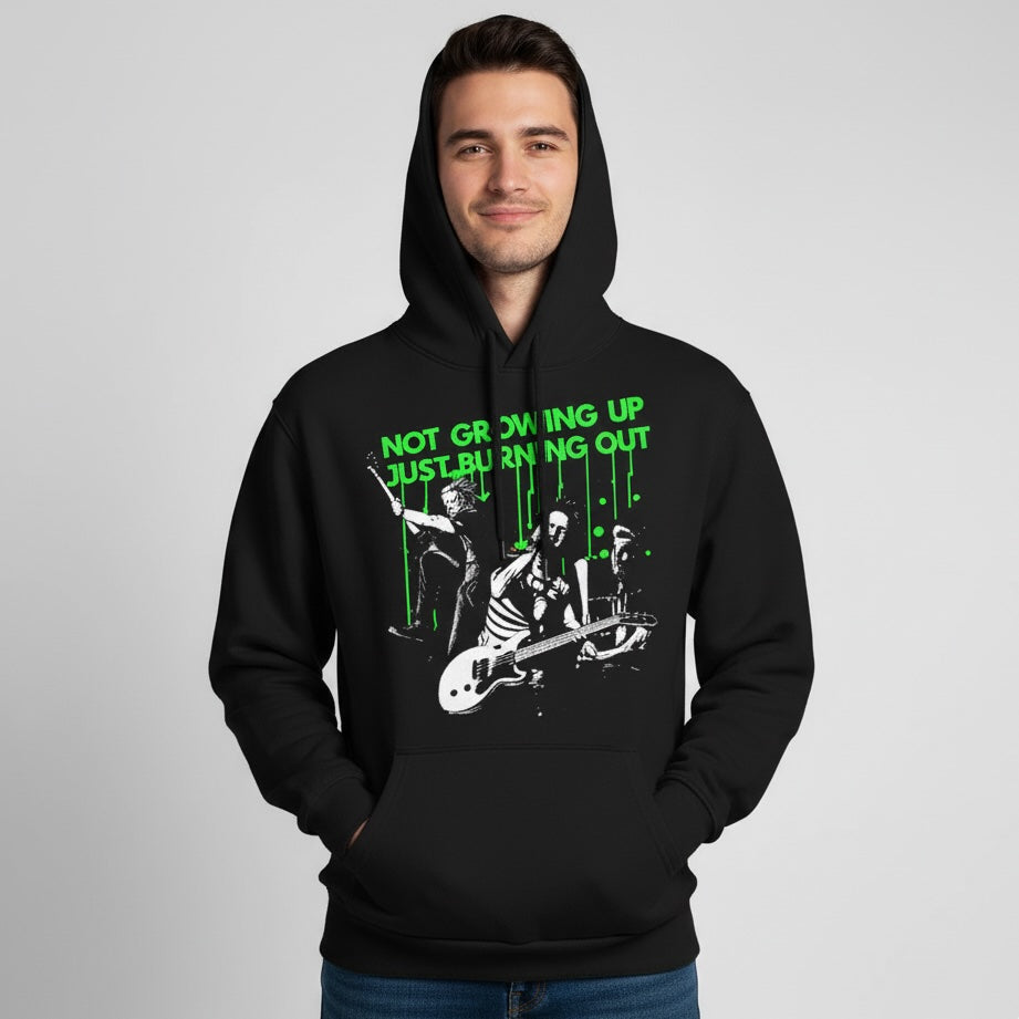 Hoodie - Burnout Green Day