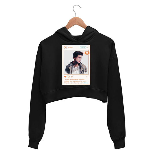charlie puth dangerously crop hoodie hooded sweatshirt upper winterwear music band buy online india the banyan tee tbt men women girls boys unisex black i lie for you, baby die for you, baby cry for you, baby but tell me what you've done for me