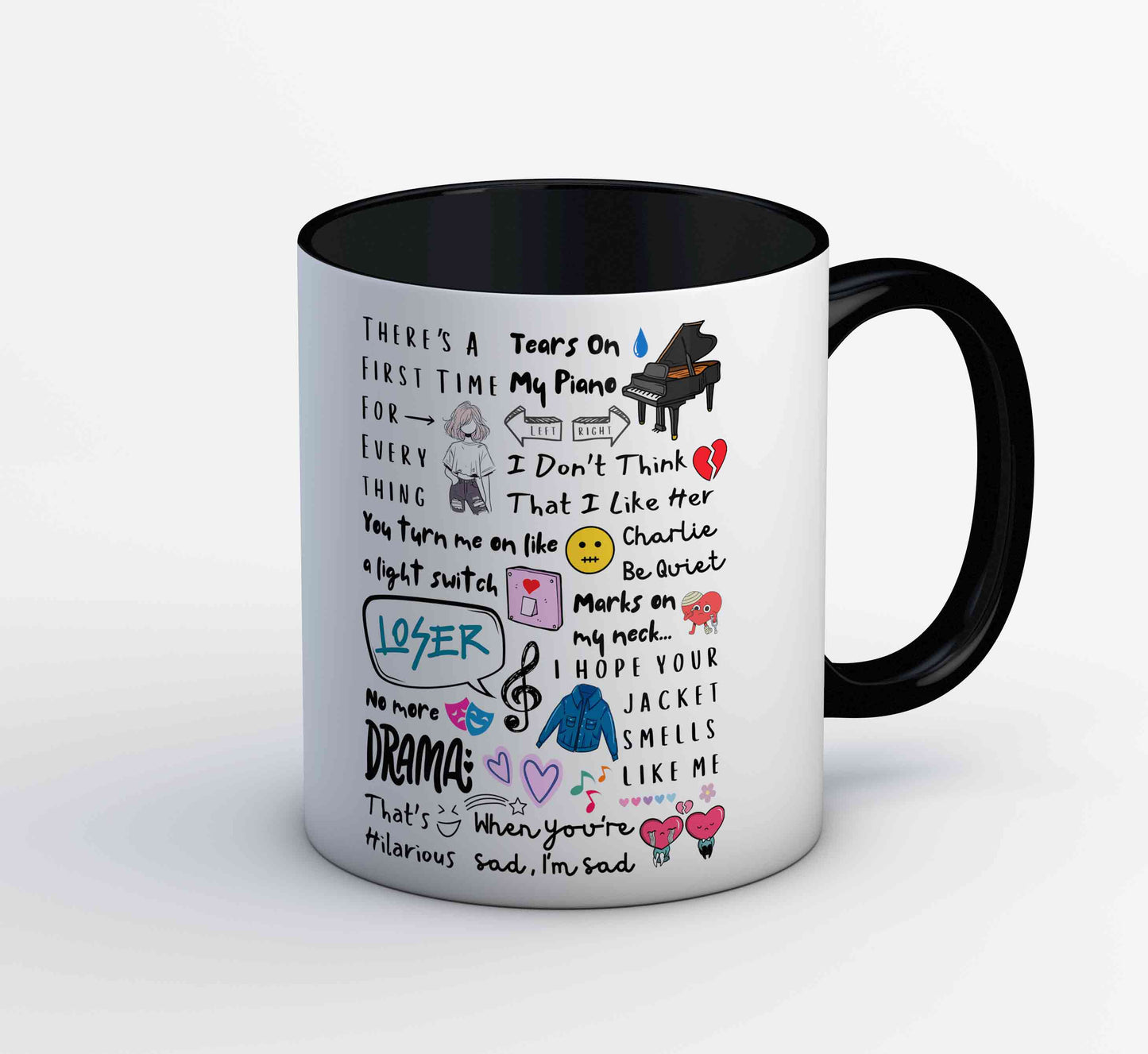 charlie puth doodle art mug coffee ceramic music band buy online india the banyan tee tbt men women girls boys unisex