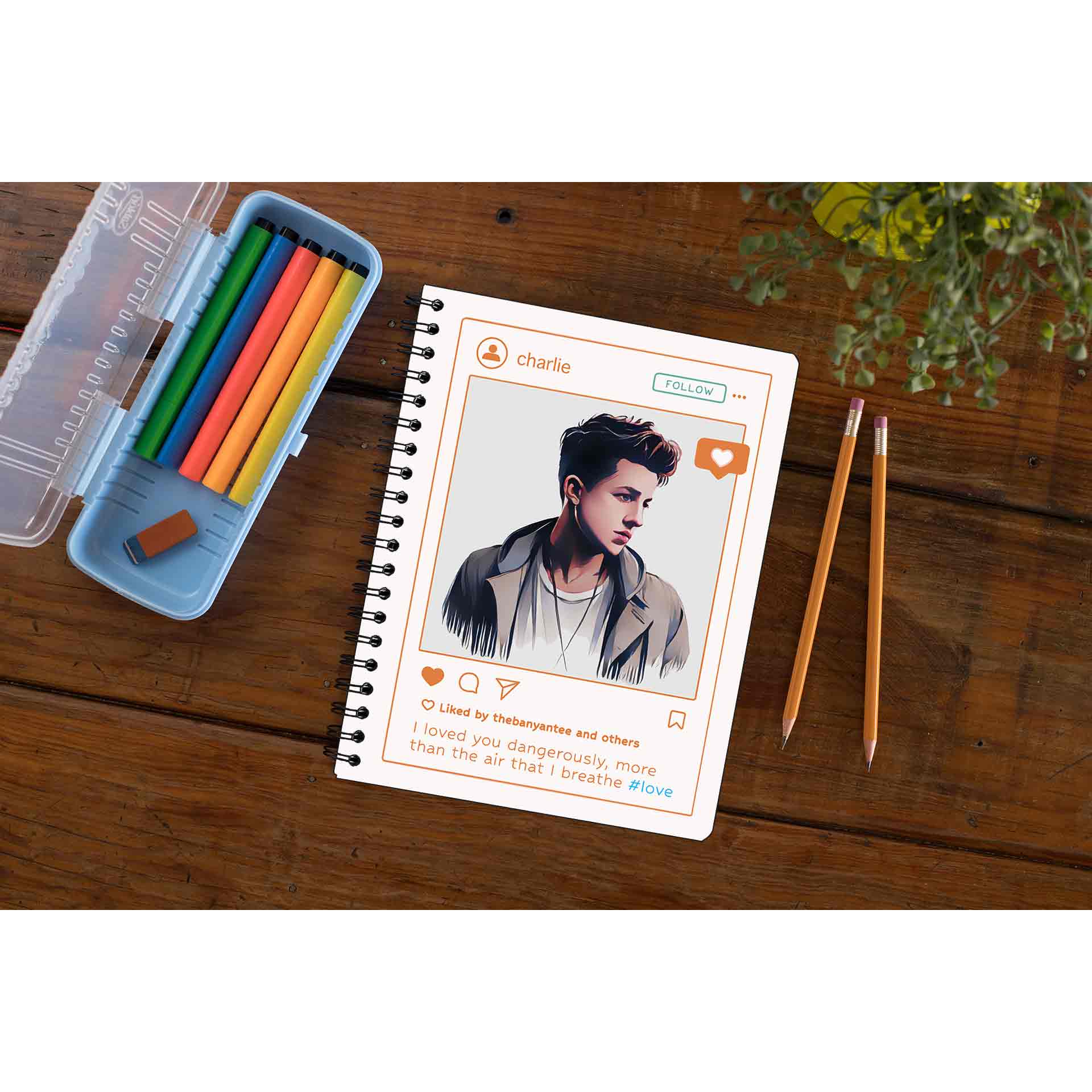 charlie puth dangerously notebook notepad diary buy online india the banyan tee tbt unruled i loved you dangerously more than the air that i breathe