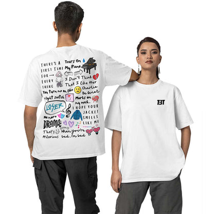 Charlie Puth Oversized T shirt - Doodle Art