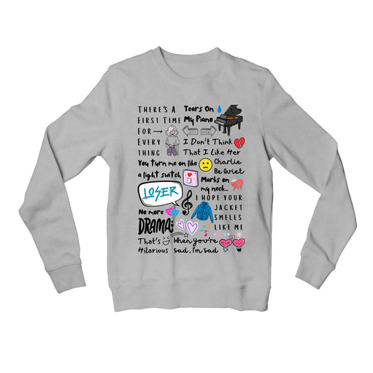 charlie puth doodle art sweatshirt upper winterwear music band buy online india the banyan tee tbt men women girls boys unisex gray