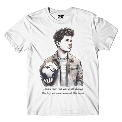 charlie puth change t-shirt music band buy online india the banyan tee tbt men women girls boys unisex black but i know that the world will change the day we know we're all the same