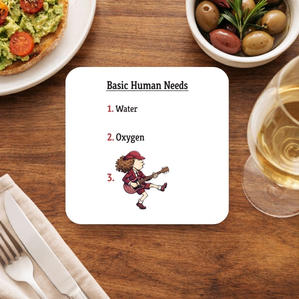 ac/dc basic human needs coasters wooden table cups indian music band buy online india the banyan tee tbt men women girls boys unisex  