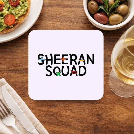 ed sheeran sheeran squad coasters wooden table cups indian music band buy online india the banyan tee tbt men women girls boys unisex
