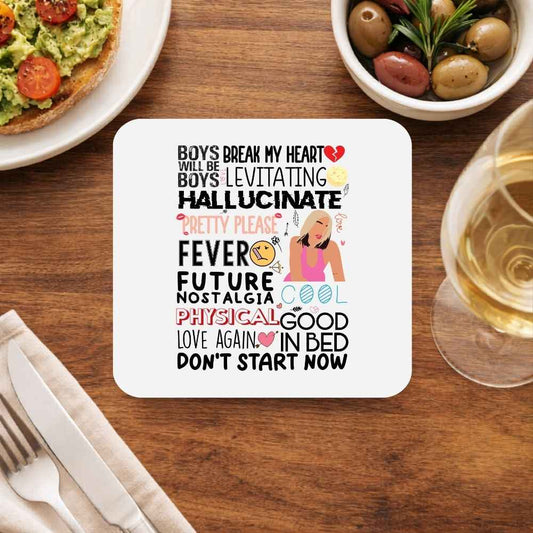 dua lipa dua's discography coasters wooden table cups indian music band buy online india the banyan tee tbt men women girls boys unisex