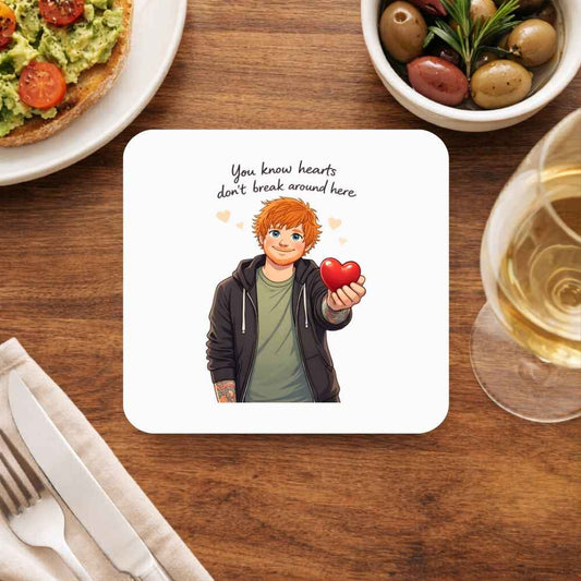 ed sheeran hearts don't break around here coasters wooden table cups indian music band buy online india the banyan tee tbt men women girls boys unisex  
