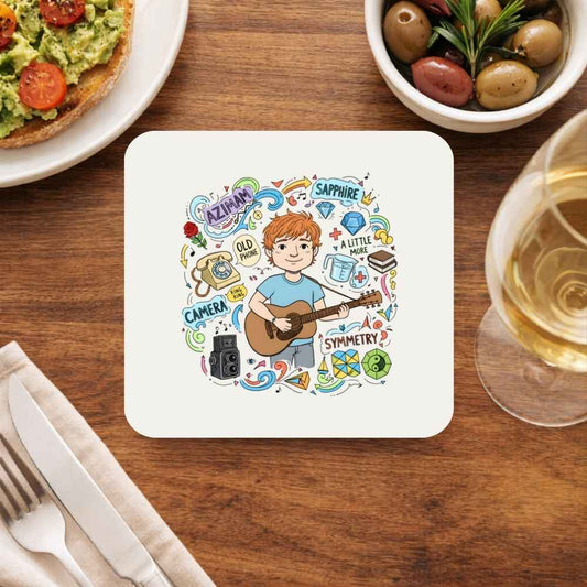 ed sheeran gingerverse coasters wooden table cups indian music band buy online india the banyan tee tbt men women girls boys unisex  