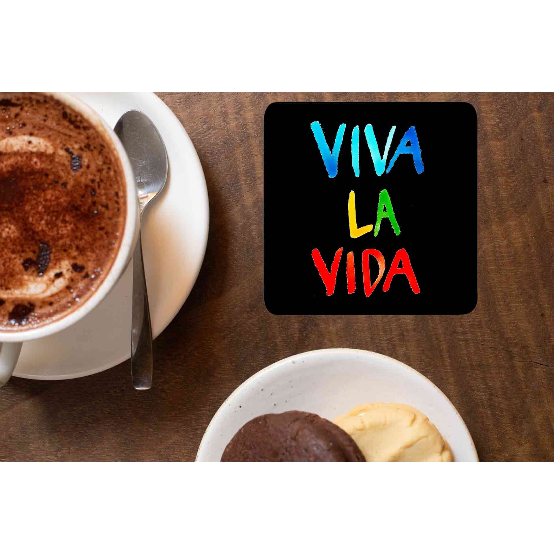 coldplay viva la vida coasters wooden table cups indian music band buy online india the banyan tee tbt men women girls boys unisex