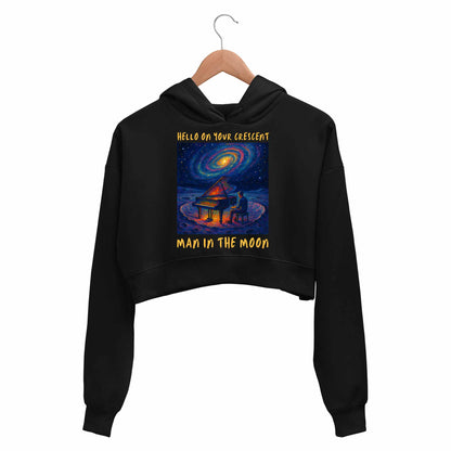 coldplay man in the moon crop hoodie hooded sweatshirt upper winterwear music band buy online india the banyan tee tbt men women girls boys unisex black 