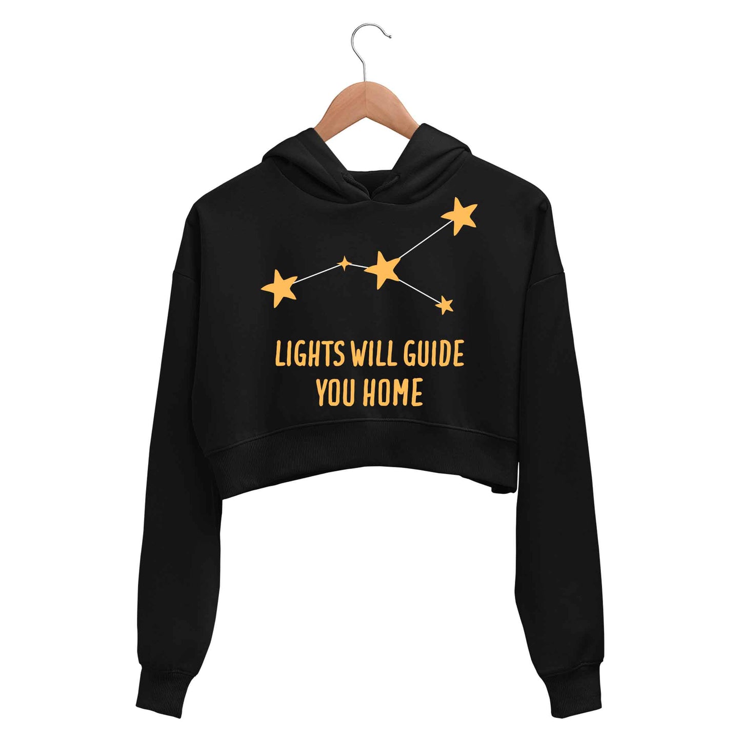 coldplay guiding lights crop hoodie hooded sweatshirt upper winterwear music band buy online india the banyan tee tbt men women girls boys unisex black 