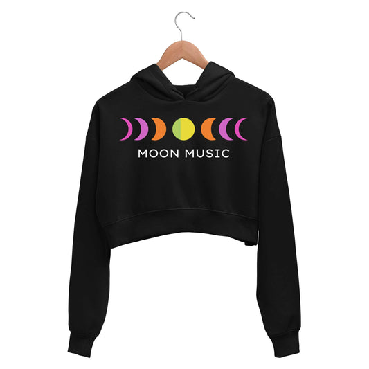 coldplay inspired moon music crop hoodie hooded sweatshirt upper winterwear music band buy online india the banyan tee tbt men women girls boys unisex black