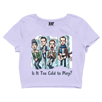 coldplay inspired is it too cold to play crop top music band buy online india the banyan tee tbt men women girls boys unisex s