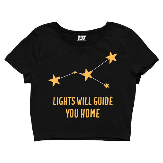 coldplay inspired guiding lights crop top music band buy online india the banyan tee tbt men women girls boys unisex s