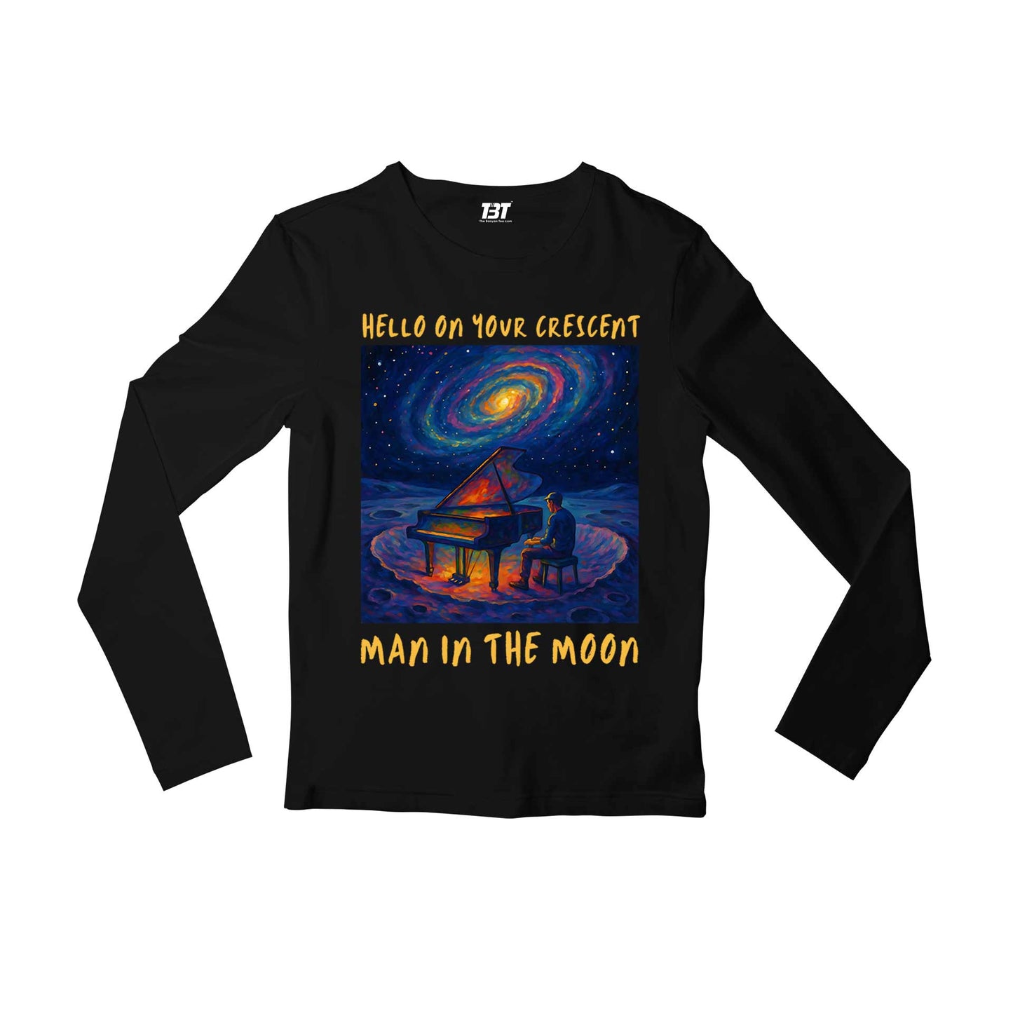 coldplay man in the moon full sleeves long sleeves music band buy online india the banyan tee tbt men women girls boys unisex black
