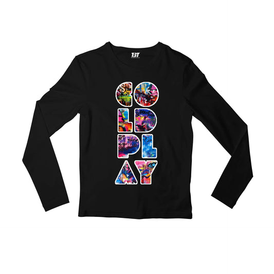 coldplay grafitti art full sleeves long sleeves music band buy online india the banyan tee tbt men women girls boys unisex black