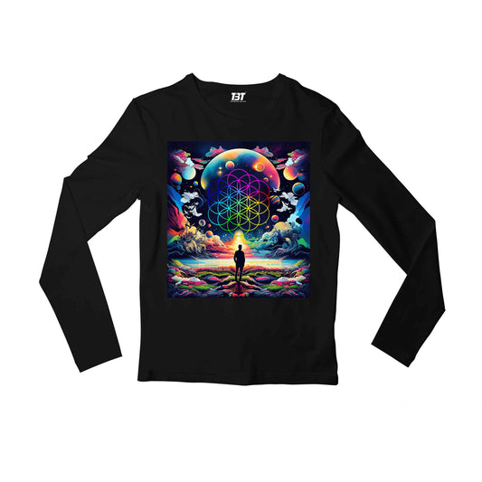 coldplay ethereal skies full sleeves long sleeves music band buy online india the banyan tee tbt men women girls boys unisex black