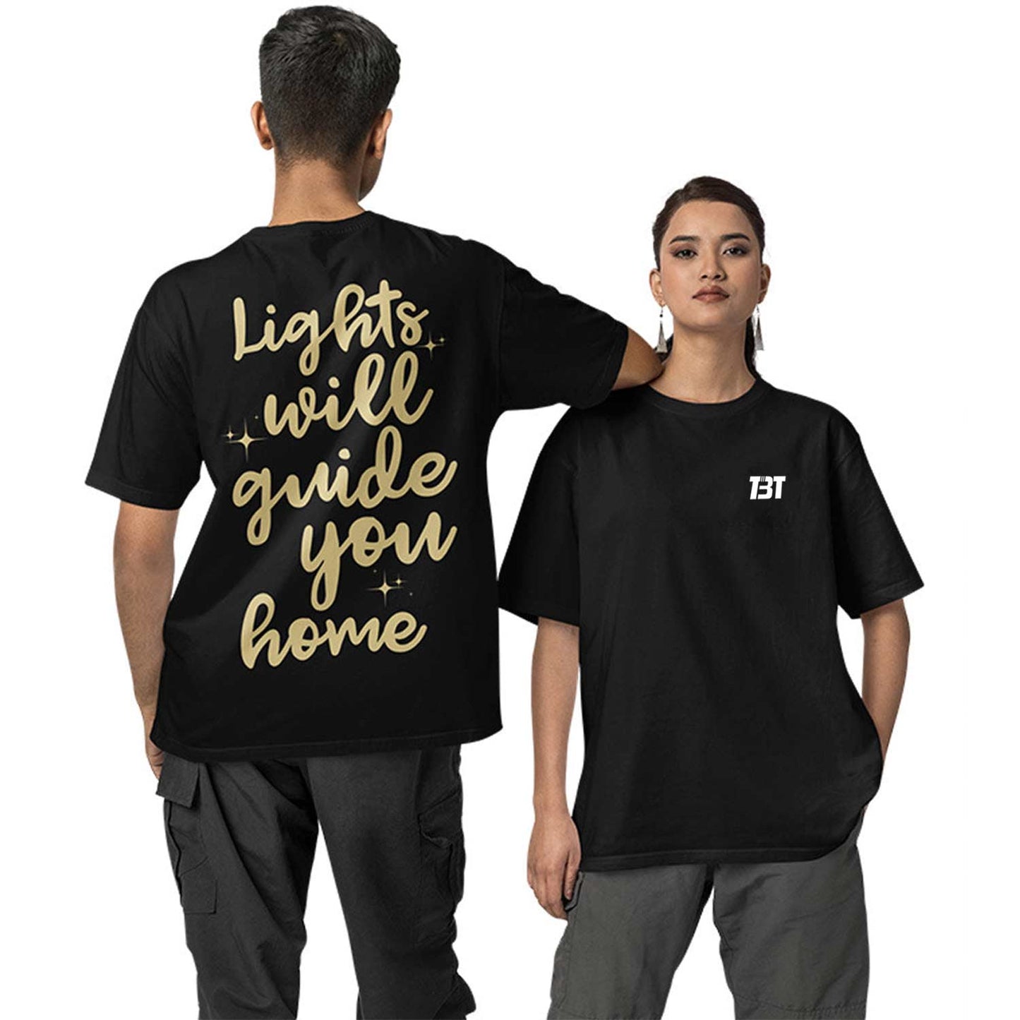Oversized T shirt - Lights Will Guide You Home