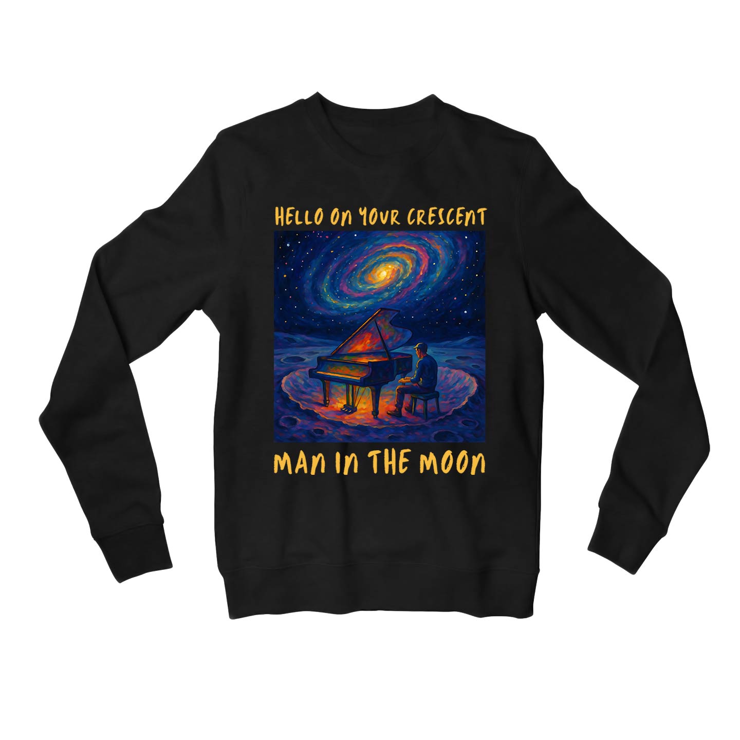 coldplay man in the moon sweatshirt upper winterwear music band buy online india the banyan tee tbt men women girls boys unisex black 