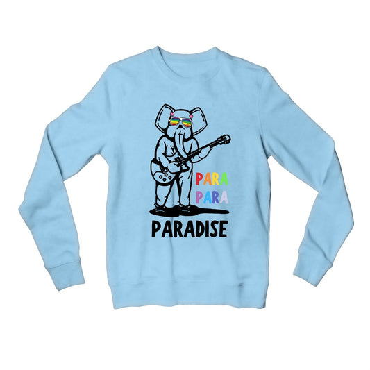 coldplay inspired chasing paradise sweatshirt upper winterwear music band buy online india the banyan tee tbt men women girls boys unisex baby blue