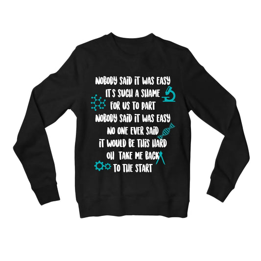 coldplay the scientist sweatshirt upper winterwear music band buy online india the banyan tee tbt men women girls boys unisex black