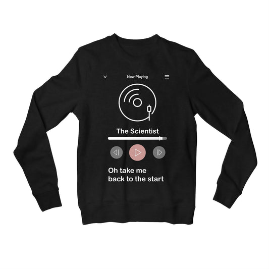 coldplay the scientist sweatshirt upper winterwear music band buy online india the banyan tee tbt men women girls boys unisex black